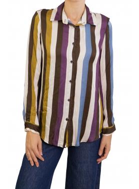 Camicia a righe multicolor 